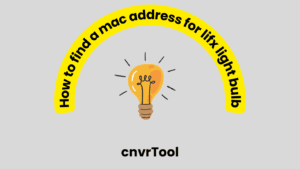 MAC Address for Lifx Light Bulb