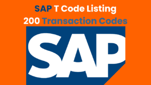 SAP T Code Listing